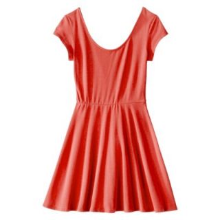 Mossimo Supply Co. Juniors Short Sleeve Fit & Flare Dress   Cabana Orange