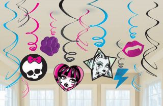 Monster High Value Pack Hanging Swirl Decorations