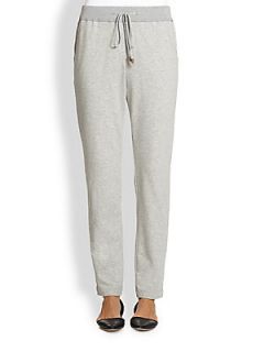 Peserico Satin Trimmed Track Pants   Grey