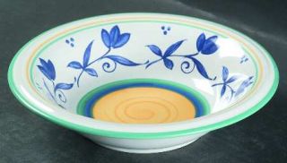 Studio Nova Skylight Coupe Soup Bowl, Fine China Dinnerware   Blue,Green & Yello