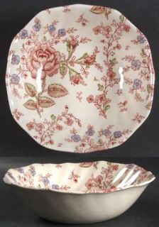 Johnson Brothers Rose Chintz Pink (Made In EnglandStamp Square Soup Bowl, Fine
