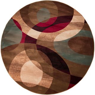 Bohdan Meticulously Woven Tan Contemporary Geometric Rug (8 Round)