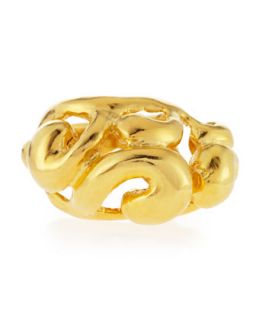 Cutout Gold Ring, Size 7