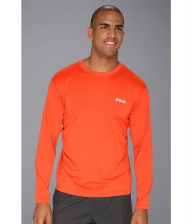 Fila Hurdle Long Sleeve Top Mens T Shirt (Orange)