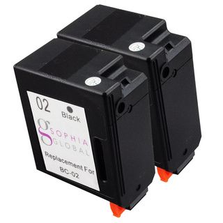 Sophia Global Remanufactured Ink Cartridge Replacement For Canon Bc 02 (2 Black) (BlackPrint yield Meets Printer Manufacturers Specifications for Page YieldModel 2eaBC02Pack of 2We cannot accept returns on this product. )