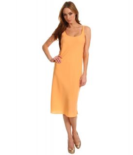 Tibi Alison Crepe Refined Scoopneck Tank Dress Womens Dress (Orange)