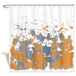  Blue orange burst Shower Curtain  Use code FREECART at Checkout