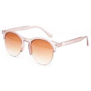 Half Frame Round Cateye Sunglasses Nude One Size For Women 238269428