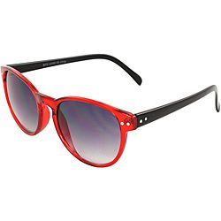 Retro Round Unisex Red/black Sunglasses