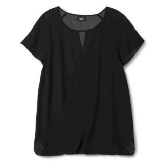 Mossimo Womens Overlay Top   Black L