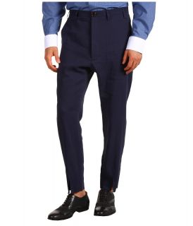 Vivienne Westwood MAN Excursion Stretch Linen Split Cuff Trouser Mens Clothing (Navy)