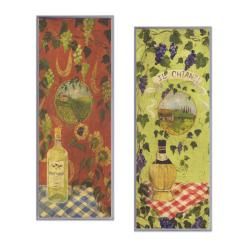 Chianti/pinot Grigio Plaques Set Of 2 Rect (MulticolorShape RectangleDimensions 9 in. W x 23 in. HMaterials Mdf fiberboard )