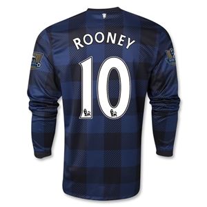 Nike Manchester United 13/14 ROONEY LS Away Soccer Jersey
