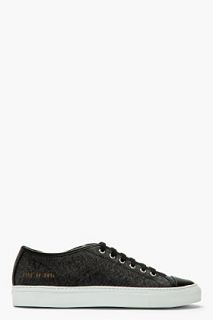 Common Projects Grey Canvas Tournament Sneakers