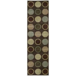 Cambridge Striated Orbs Chocolate Rug (36 X 56)