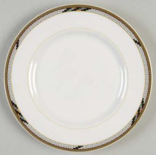 Mikasa Villa Cora Bread & Butter Plate, Fine China Dinnerware   Gold Rope,Maroon