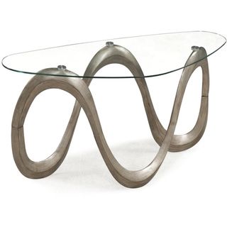 Spano Shaped Glass Sofa Table