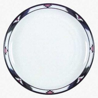 Noritake Kachina Dinner Plate, Fine China Dinnerware   Santa Fe, Black/Red/Blue
