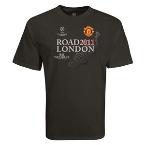 Euro 2012   Manchester United 2011 Road to London T Shirt (Black)