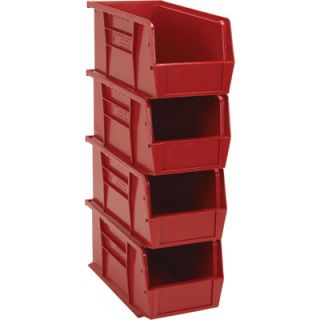 Quantum Heavy Duty Storage Bins   4 Pack, Red