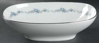 Noritake Barcarolle 10 Oval Vegetable Bowl, Fine China Dinnerware   Blue Flower
