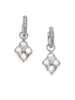 Jude Frances Diamond and 18K White Gold Earring Charms   White Gold