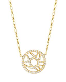 Pavï¿½ Diamond Cage Medallion Necklace