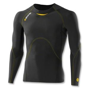Skins A400 Long Sleeve Top (Blk/Yellow)