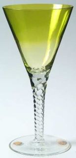 Theresienthal Vienna Green Water Goblet   Green
