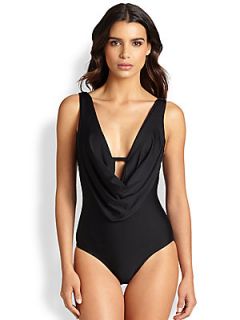 Luxe by Lisa Vogel One Piece Draped Swimsuit