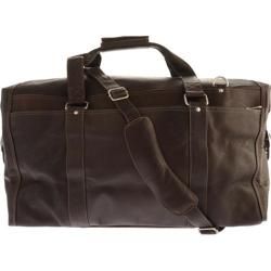 Piel Leather Extra Large Zip pocket Duffel 2997 Chocolate Leather