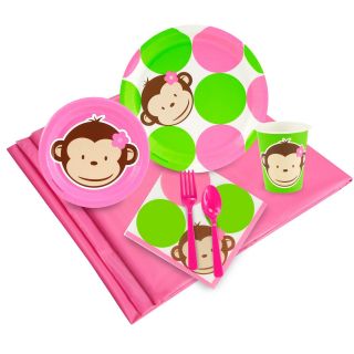 Pink Mod Monkey Just Because Party Pack for 8
