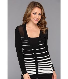 Calvin Klein Stripe Cardigan M3KS6050 Womens Sweater (Black)
