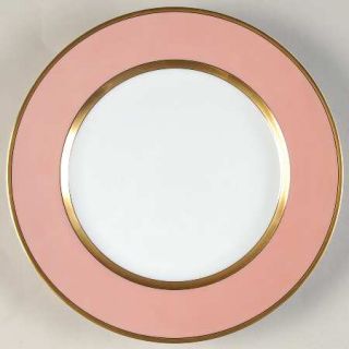 Fitz & Floyd Renaissance Peach Salad Plate, Fine China Dinnerware   Peach Band