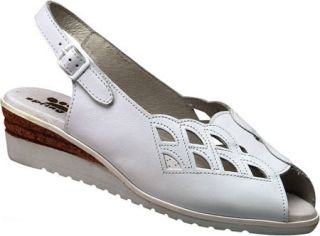 Womens Spring Step Naomi   White Leather Casual Shoes