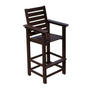POLYWOOD Recycled Plastic Captain 29.5 in. Bar Stool   CCB30GY