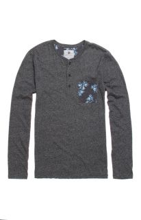 Mens On The Byas Shirt   On The Byas Arnie Printed Pocket Long Sleeve Henley T S