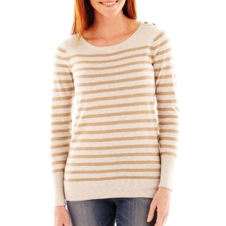 A.N.A Crewneck Pullover Sweater   Talls, Oatmeal/camel, Womens