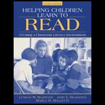 Helping Children Learn to Read  Creating a Classroom Literacy Environment