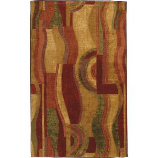 Picasso Contemporary Runner Rug, Wine