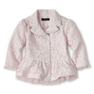WENDY BELLISSIMO Wendy Bellissimo Lace Woven Jacket   Girls 6m 24m, Pink, Pink,