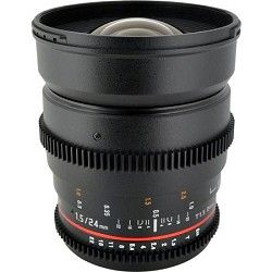 Rokinon 24mm T1.5 Aspherical Wide Angle Cine Lens, De clicked Aperture   Sony Al