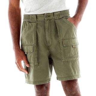St. Johns Bay Hiking Shorts, Green, Mens