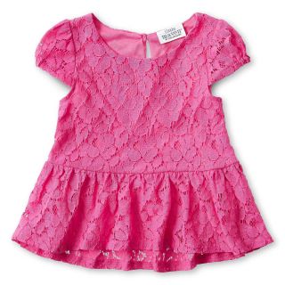 LITTLE MAVEN by Tori Spelling Peplum Top   Girls 12m 5y, Pink, Girls