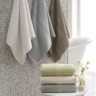 KASSATEX Textures Bath Towels, Celery (Green)