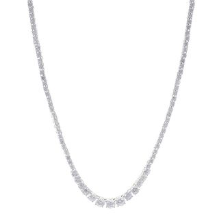 CZ by Kenneth Jay Lane Graduated Cubic Zirconia Necklace, Womens