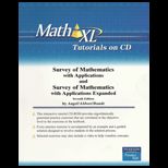 Survey of Mathematics With Application  Mathxl CD