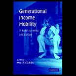 Generational Income Mobility  in North America and Europe