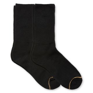 Gold Toe GoldToe 2 pk. Non binding Crew Socks, Black, Womens