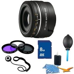 Sony SAL30M28   30mm f/2.8 Macro SAM Lens for Sony Alpha DSLRs Essentials Kit